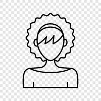 curly hair, curly hair girl, curly hair girl pictures icon svg