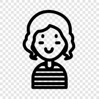 curly hair avatar, curly hair style, curly hair avatar style, curly hair icon svg