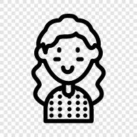 curly hair avatar, curly hair styles, curly, curly girl avatar icon svg