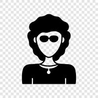 curly hair girl, curly hair girls, curly hair women icon svg