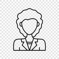 Curly Hair Women, Curly Haired Women, Curly Hair Girls, Curly Hair Woman icon svg