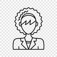 Curly Haired Woman, Curly Girls, Curly Women, Curly Hair Woman icon svg