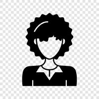 Curly Haired Woman, Curly Girls, Curly Women, Cur icon svg