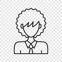 Curly Haired Woman, Curly Girl, Curly Women, Cur icon svg