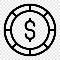 currency, cash, bills, coins icon svg