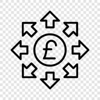 currency, British pound, world currency, Euro icon svg