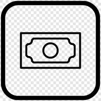 currency, paper, bank, note icon svg