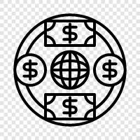 currency, paper, coins, economy icon svg