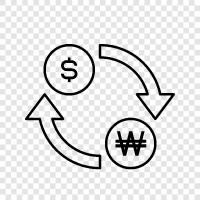 currency conversion, currency converter, currency exchange, currency rates icon svg