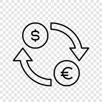 currency conversion, currency exchange, foreign currency, euro icon svg