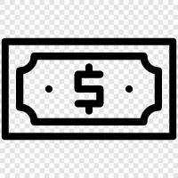 currency, paper, bank, note icon svg