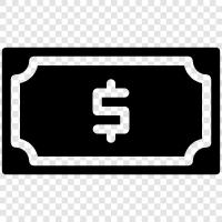 currency, paper, note, money icon svg
