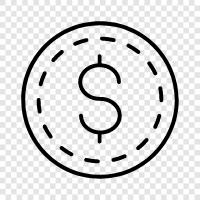 currency, value, cents, fraction icon svg