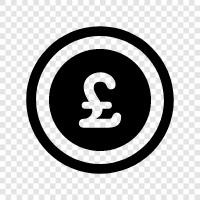 currency, British Pound, silver, gold icon svg