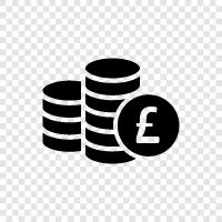 Currency, Britannia, Roman, Silver icon svg