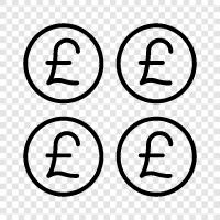 currency, British, monetary, currency unit icon svg