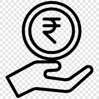 currency, Indian, money, world icon svg