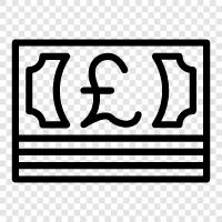 para birimi, İngiliz, sterling, pound ikon svg