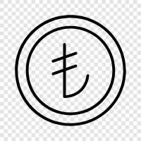 currency, euro, Turkish Lira, economy icon svg