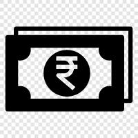 currency, Indian rupee, foreign currency, banknotes icon svg