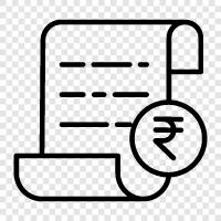Валюта, валютный обмен, центральный банк, индийские рупии Значок svg