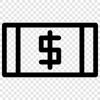 currency, American, bill, coins icon svg