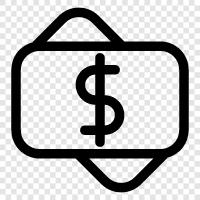 currency, coins, paper, bill icon svg