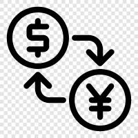 currency exchange, foreign exchange, forex, money transfer icon svg