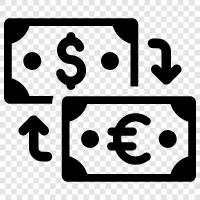 currency exchange, foreign exchange, forex, online currency exchange icon svg