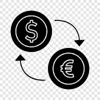 currency exchange, currency conversion, foreign exchange, forex icon svg