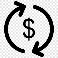 Currency Exchange, Money Transfer, Bill Payment, Wire Transfer Money icon svg