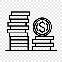 Currency, Money, Silver, Gold icon svg