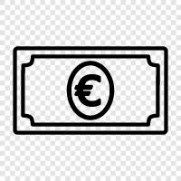 currency, notes, euros, Euro Note icon svg