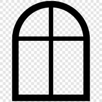 Vorhänge, Jalousien, Bildschirme, Fenster symbol