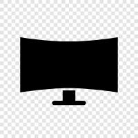 curved screens, curved TVs, curved monitors, curved phones icon svg