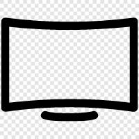 curved TVs, flat TVs, OLED TVs, QLED TVs icon svg