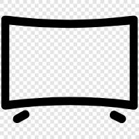 gekrümmte Fernseher, OLEDFernseher, gekrümmtes Fernsehen symbol