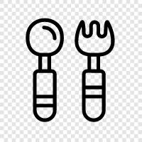 cutlery for babies, silicone, baby cutlery icon svg