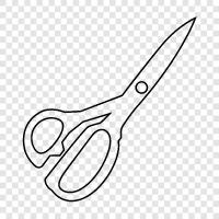 cutting, blades, hair, fabric icon svg