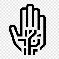 Cyber hand, Cyber fingers, Cyber hand syndrome, Cyber hand injury icon svg