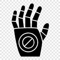 Cyberhandverletzung, Cyberhandsyndrom, Cyberhand symbol