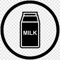 dairy, lactose, calcium, vitamin D3 icon svg