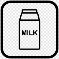 dairy, calcium, vitamin D, protein Milk is a icon svg