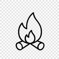 danger, heat, blaze, Fire icon svg