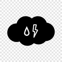 dark, sky, rain, thunder icon svg