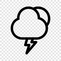 dark clouds, cumulonimbus, thunderstorm, severe weather icon svg