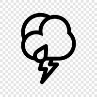 dark clouds, ominous clouds, thunderstorm, rain cloud icon svg