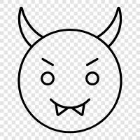 dark, demonic, wicked, heinous icon svg