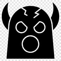 dark, demonic, wicked, corrupt icon svg