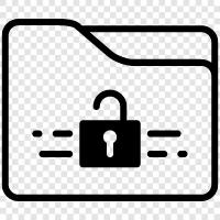 dark theme, encrypted folder, security, privacy icon svg